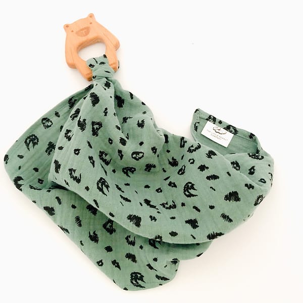 Multi purpose muslin square for babies, comforter for babies in animal print